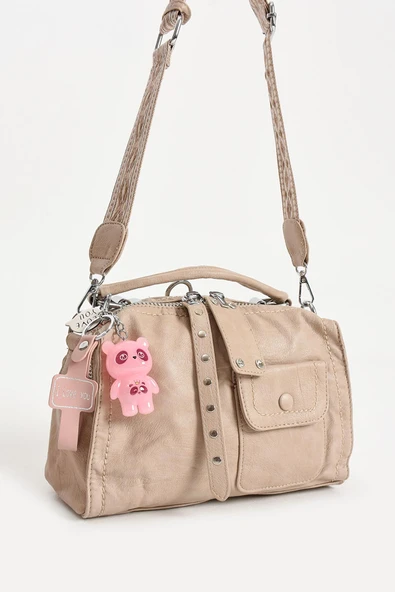 571 collections Suni Deri Omuz Çantası Vizon (Model: 571-13-17E) - Resim 4