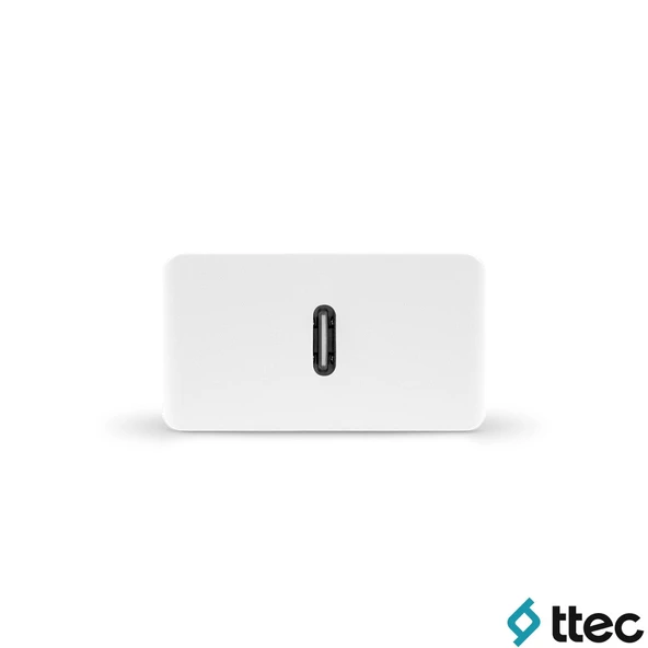 Ttec SmartCharger PD20W Type-C Çıkışlı Ultra Fast Hızlı Şarj Adaptörü Beyaz - Resim 4