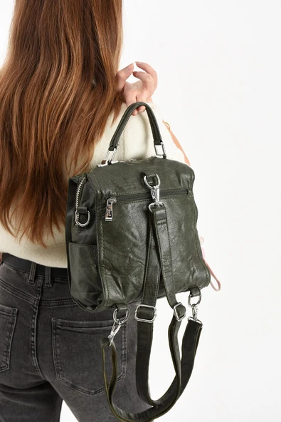 571 collections Suni Deri Omuz Çantası Yeşil (Model: 571-13-17A) - Resim 3