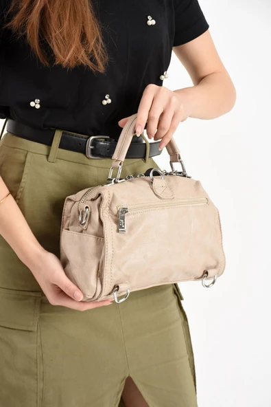 571 collections Suni Deri Omuz Çantası Vizon (Model: 571-13-17E) - Resim 3