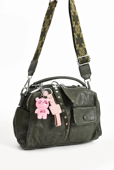 571 collections Suni Deri Omuz Çantası Yeşil (Model: 571-13-17E) - Resim 4