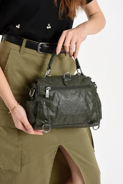 571 collections Suni Deri Omuz Çantası Yeşil (Model: 571-13-17E) - Resim 3