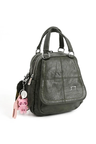 571 collections Suni Deri Omuz Çantası Yeşil (Model: 571-13-17J) - Resim 4