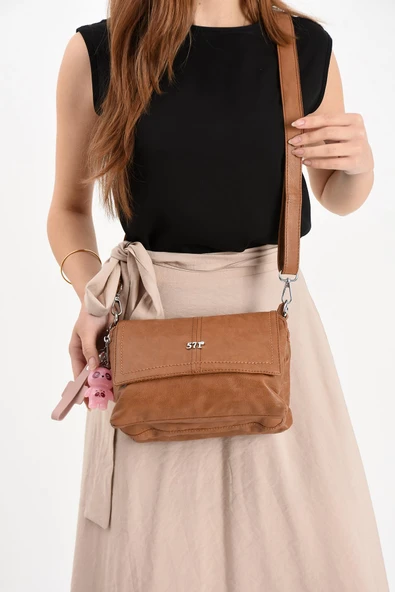 571 collections Suni Deri Omuz Çantası Taba (Model: 571-13-17M) ürün görseli 1