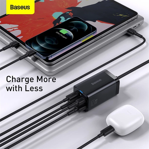 Baseus Gan3 Pro 65 W Type-C Kablolu Hızlı Şarj Aleti - 4