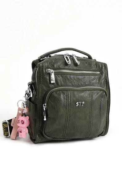 571 collections Suni Deri Omuz Çantası Yeşil (Model: 571-13-17A) - Resim 4