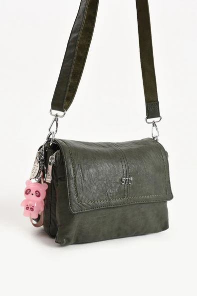 571 collections Suni Deri Omuz Çantası Yeşil(Model: 571-13-17M) - Resim 4