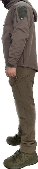 Outdoor Su Ve Rüzgar Geçirmez Kapitone Içi Polarlı Softshell Mont Metam Akıncı Askeri Malzeme - 8