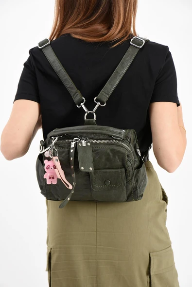 571 collections Suni Deri Omuz Çantası Yeşil (Model: 571-13-17E) ürün görseli 1