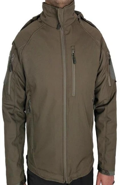 Outdoor Su Ve Rüzgar Geçirmez Kapitone Içi Polarlı Softshell Mont Metam Akıncı Askeri Malzeme - 6