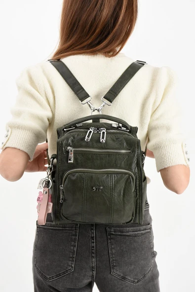 571 collections Suni Deri Omuz Çantası Yeşil (Model: 571-13-17A) ürün görseli 1