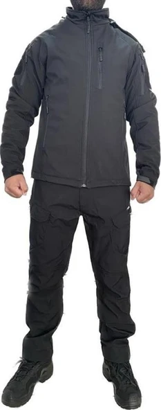 Outdoor Su Ve Rüzgar Geçirmez Kapitone Içi Polarlı Softshell Mont Metam Akıncı Askeri Malzeme - 2