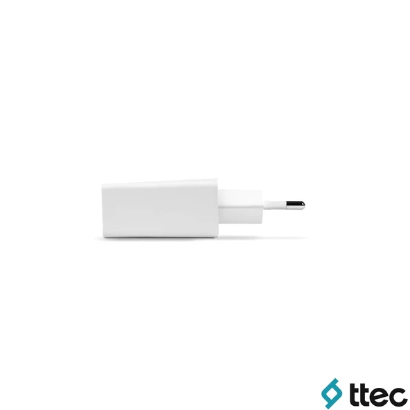 Ttec SmartCharger PD20W Type-C Çıkışlı Ultra Fast Hızlı Şarj Adaptörü Beyaz - Resim 3