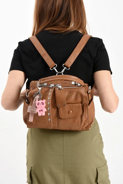 571 collections Suni Deri Omuz Çantası Taba (Model: 571-13-17E) ürün görseli 1