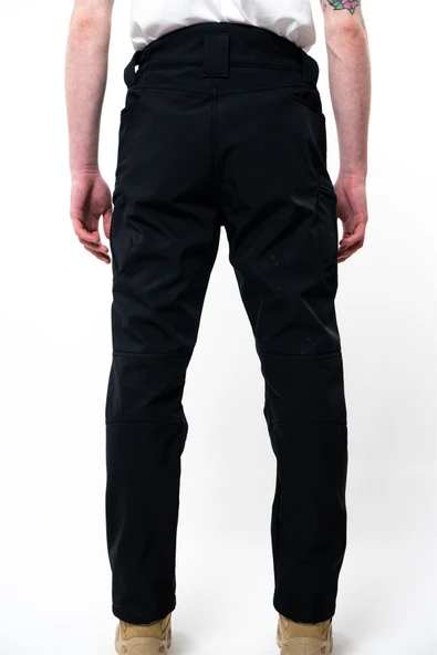 Erkek Siyah İçi Polar Su İtici Rüzgar Geçirmez Kışlık Softshell Outdoor Pantolon Metam Marka - 5