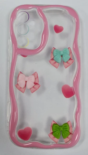 Samsung Galaxy A34 Uyumlu Süslü Objeli Şeffaf Kılıf ürün görseli 1