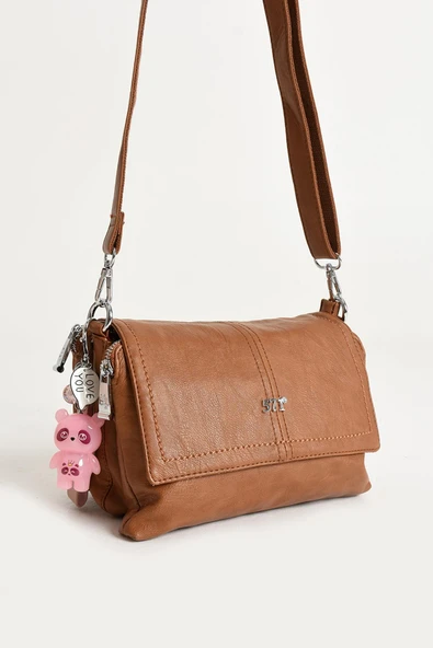 571 collections Suni Deri Omuz Çantası Taba (Model: 571-13-17M) - Resim 4