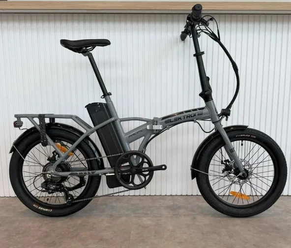 Kron Elektrone Pasific 20 Jant E-Bike  MD 7 Vites Elektrikli Katlanır Bisiklet Siyah Kırmızı Füme
