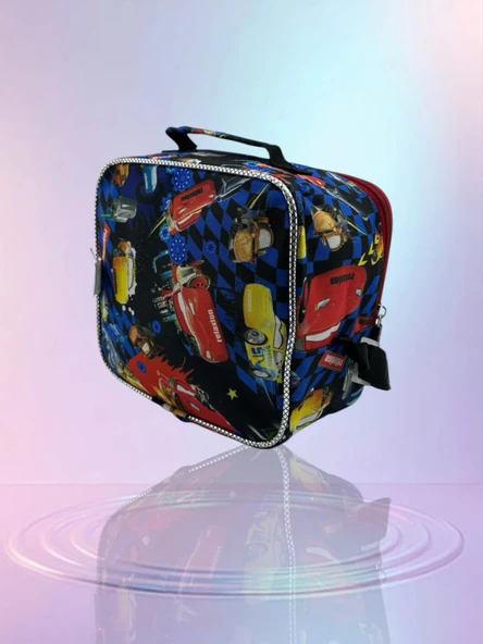 Relaxion Simli Kırmızı Araba Desenli Thermal Beslenme Çantası 3323-6 - 5