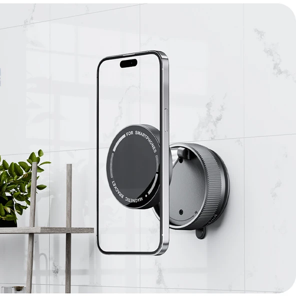 Zipax Xiaomi Redmi 8 8A 9 K20 K30 Pro Vakumlu Magsafe Destekli 360° Araç Telefon Tutucu K10A - 7