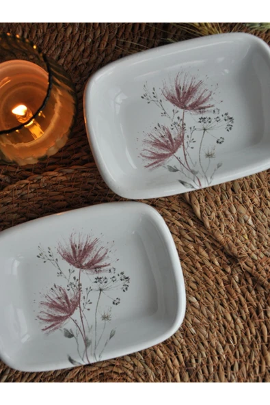 Akdeniz 2 li Mini Sunum Tabağı 10x14 cm - 2