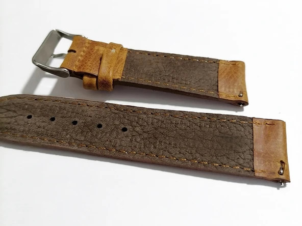 Fado Her Saate Uygun Bombeli  20   mm Hakiki  Deri Kordon Akıllı  Pimli   TABA   (208) - Resim 4