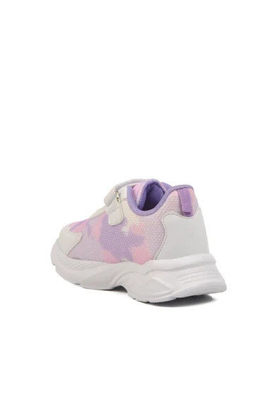 Ayakmod Beyaz Lila Fileli Cırtlı Unisex Çocuk Spor Ayakkabı Ruffon P - 4