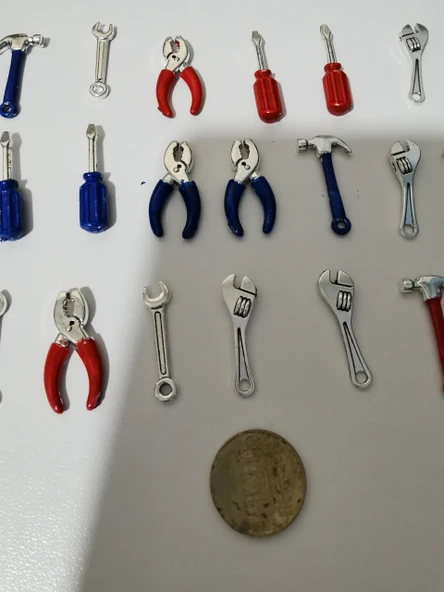 minyatür tamirci el aletleri 20 tane set.karışık renk - 3