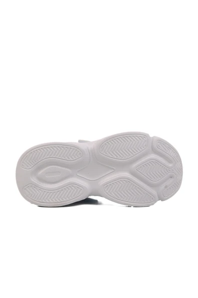 Ayakmod Beyaz Lacivert Cırtlı Fileli Hafif Erkek Çocuk Spor Ayakkabı 2351 P - Resim 5