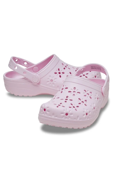Crocs Classic Floral Cut Out Clog Kadın Terlik - 9