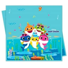BABY SHARK PARTİ ZAMANI LİSANSLI MASA ÖRTÜSÜ (120x180 cm)