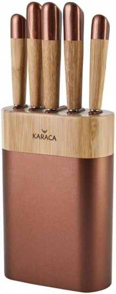 Karaca Maple Rose Gold 6 Parça Standlı Bıçak Seti - 2