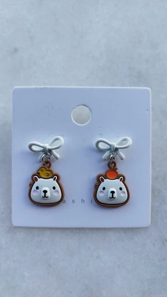 Sevimi Karikatür Capybara Kawaii  Hayvan  Küpe Aksesuar Moda - 4
