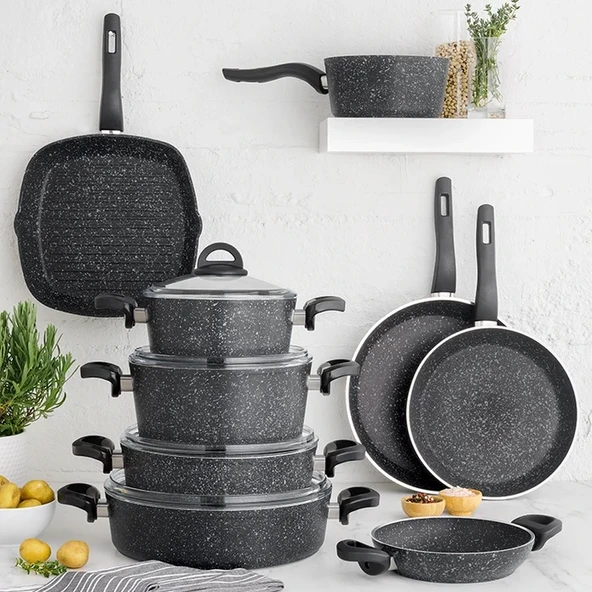 Karaca Dark Stone Bio Granit 24 cm Tencere - 3