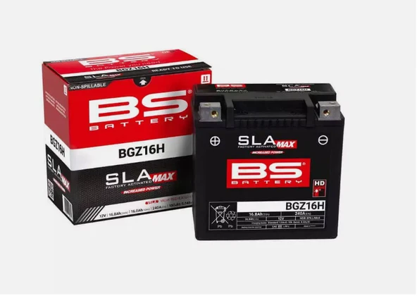 Bs BGZ16H Sla Max 2006-2007 Piaggio X9 250 Uyumlu Akü Jel Akü - 2