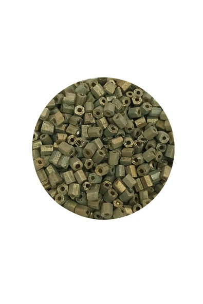 Kesme Cam Boncuk 2mm - 20 Gram - Mat Asker Yeşili -BNC317 - 2