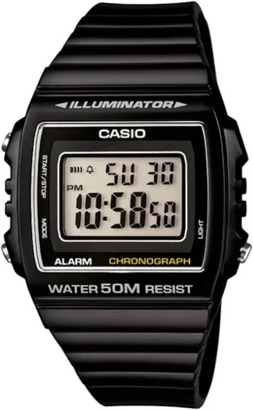 Casio W-215 Orijinal Silikon Siyah Saat Kordonu - 2