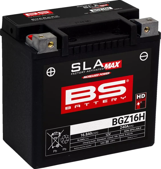 Bs BGZ16H Sla Max 2013-2018 Aprilia Caponord 1200 ABS Travel Pack Uyumlu Akü