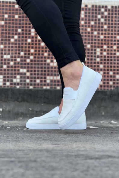 Terzi Bey Tb061 Beyaz Triko Babet Erkek Casual Ayakkabı ürün görseli
