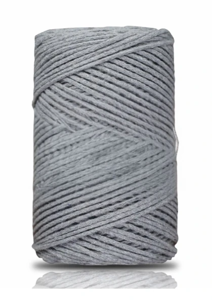 Pamuk Makrome 2 mm Gri - 1