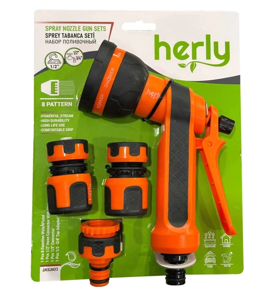 Herly HL2201 Sulama Sprey Tabanca Seti 8 Fonksiyonlu - 1