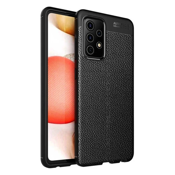 Samsung Galaxy A72 Kılıf Focus Deri Desen Silikon Kapak - 2