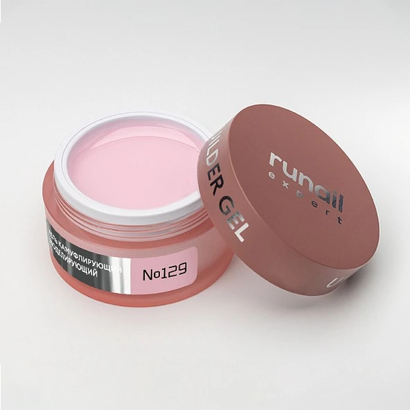 Runail Expert Protez Tırnak Jeli UV Gel Nude Pembe Parıltı 50Gr. 129 - Resim 3