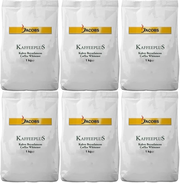 Jacobs Kaffeeplus Kahve Beyazlatıcısı / Süt Tozu 1KG (6 Lı Set)