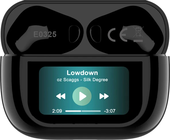 ZCWATCH E0325 ANC/ENC Aktif Gürültü Engelleme 4 Mikr. Bluetooth 5.3 Tws Kulaklık, 470 Mah LCD Dokunmatik Ekran (ZCVATCHTürkiye Garantili) - 2