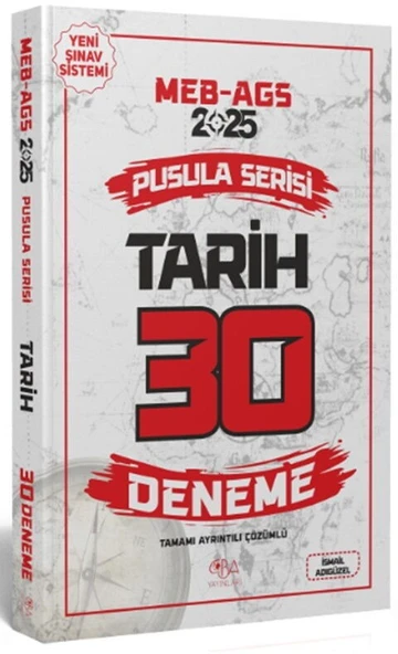 2025 MEB AGS Tarih 30 Deneme Çözümlü Pusula Serisi CBA Yayınları