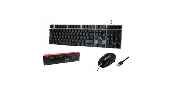 Trio TRK200 Kablolu Oyuncu Q Klavye Mouse Set