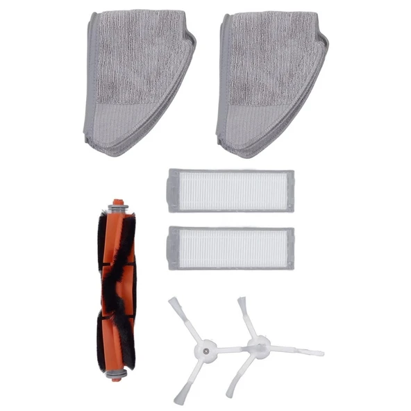 Xiaomi Mi Robot Vacuum Mop 2 Lite ve Mop 2 Pro Robot Süpürge Uyumlu 7’li Fırça Hepa Filtre Mop Seti Yedek Parça Seti