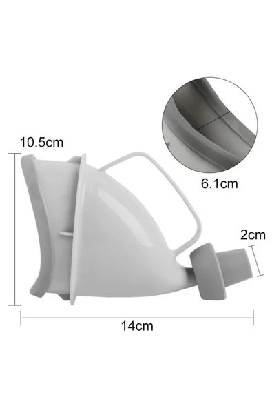 BUFFER® Unisex Taşınabilir Hijjenik Seyahat Tuvalet Aparatı Seyahat Tuvalet Hunisi - 8