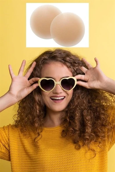 BUFFER® Silikon Göğüs Ucu Kapatıcı Gizleyici Bant Aparat  Nipple Pad - 8